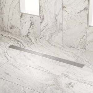 Signature Hardware 48" Carmen Linear Shower Drain in Brushed Stainless Steel